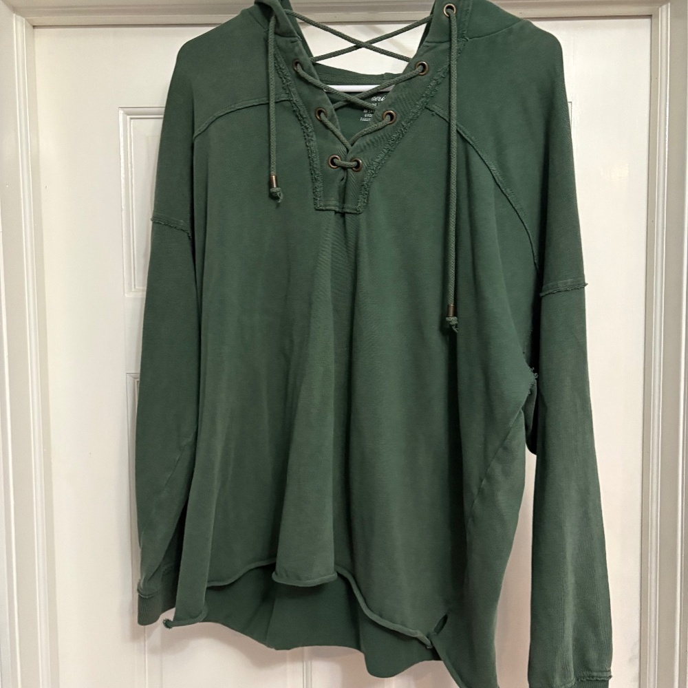 Aerie Oversized Lace-up Hoodie